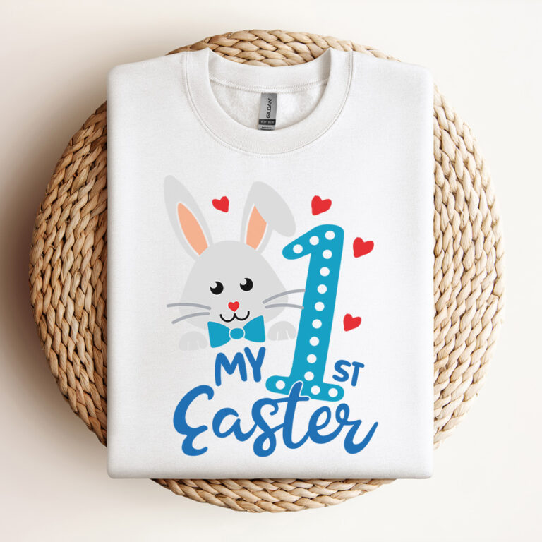 My first Easter for Baby Boy Cute Rabbit cut file SVG 3