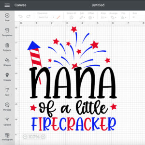 Nana of a Little Firecracker SVG 4th of July Celebration SVG cut files 2