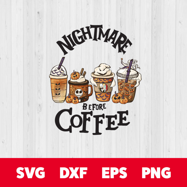 Nightmare Before Christmas Coffee PNG Halloween Coffee PNG 1