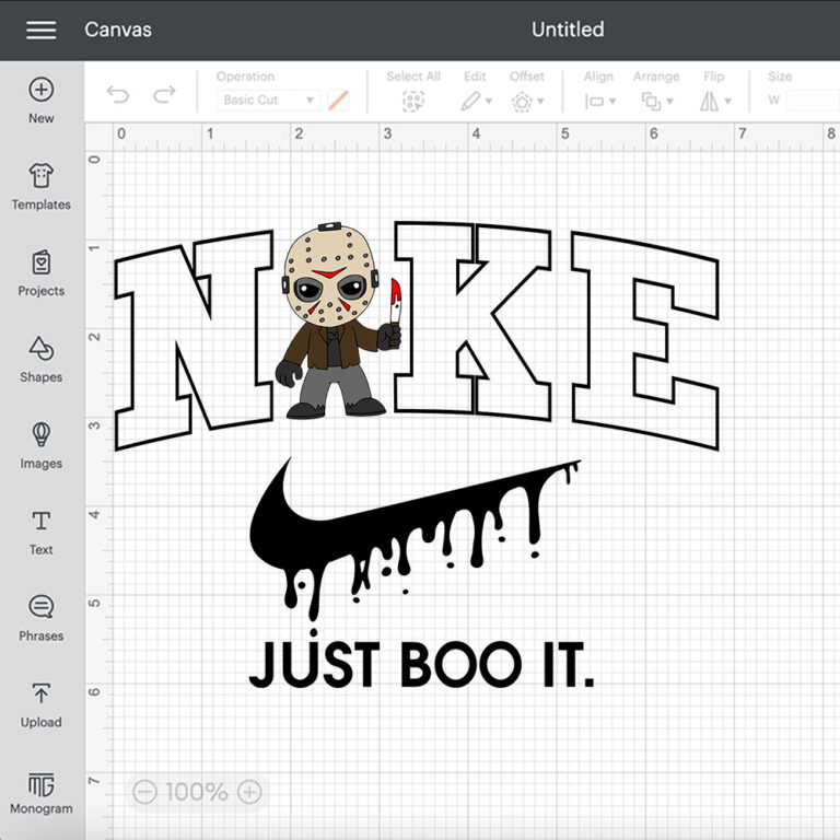 Nike Just Boo It x Baby Jason SVG Horror Character SVG 2