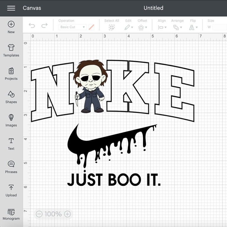 Nike Just Boo It x Baby Michael Myers SVG Horror Character SVG 2