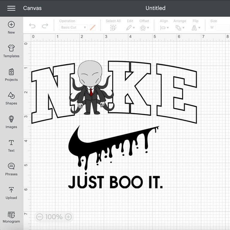 Nike Just Boo It x Baby Slenderman SVG Horror Character SVG 2