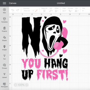 No You Hang Up First SVG Ghostface Calling Creepy Font T shirt Design SVG 2