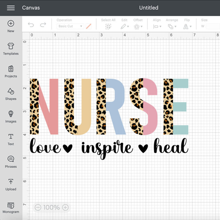 Nurse Love Inspire Heal SVG Nursing SVG Leopard Nurse SVG 2
