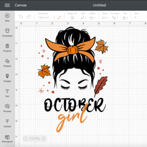 OCTOBER GIRL Messy Bun SVG Birthday SVG 2