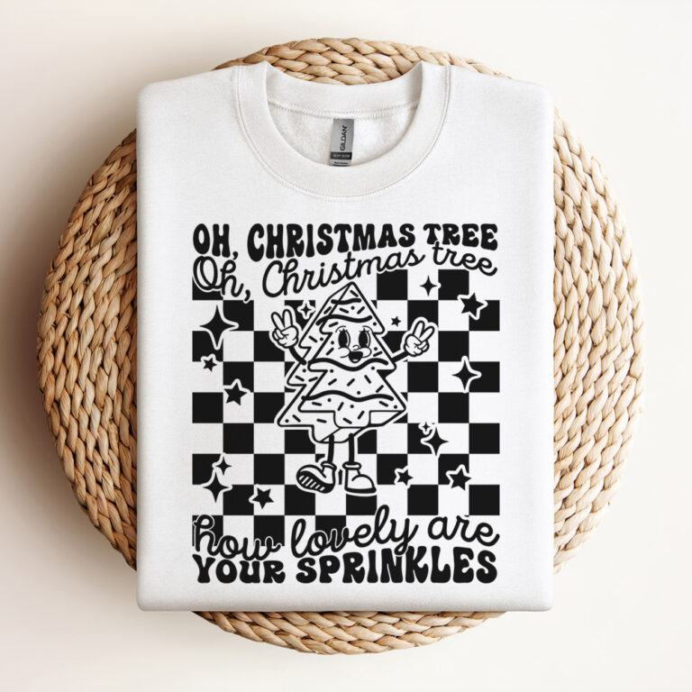 Oh Christmas Tree How Lovely Are Your Sprinkles SVG Funny T shirt Design SVG 3