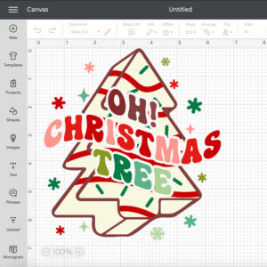 Oh Christmas Tree SVG Funny Cake T shirt Retro Color White Design SVG PNG 2