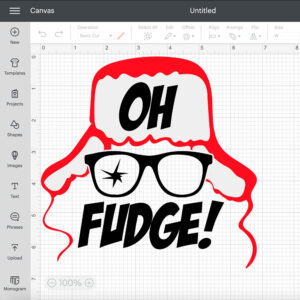 Oh Fudge SVG Funny Christmas Trapper Hat And Glasses Design SVG 2