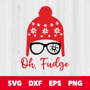 Oh Fudge SVG files for Cricut Funny Kids Christmas Movie Holiday SVG 1