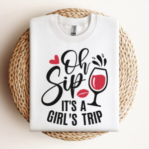 Oh Sip Its A Girls Trip SVG Girls Trip SVG Girls Vacation SVG 3