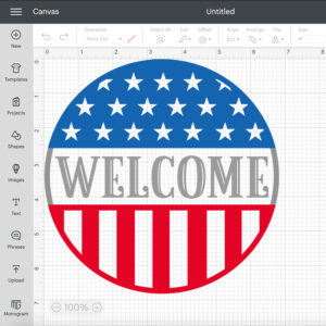 Patriotic welcome sign for the door 4th of July SVG design for front porch 2