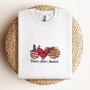 Peace Love America PNG Sublimation 4th of July PNG Sublimation 3