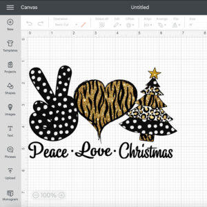 Peace Love Christmas Gold Pattern PNG Christmas PNG 2
