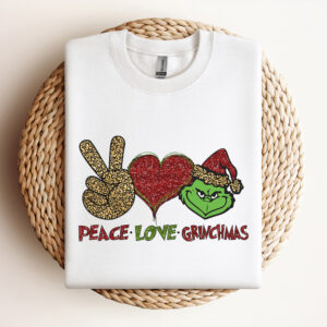 Peace Love Grinchmas PNG Grinch PNG Merry Grinchmas PNG 3