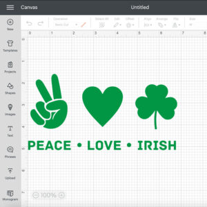 Peace Love Irish SVG 2