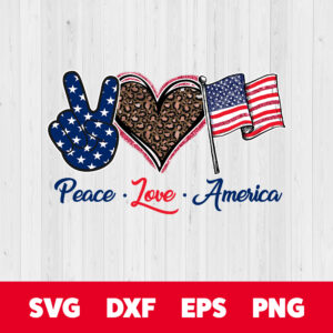 Peace love America PNG american PNG 4th of july PNG 1