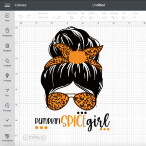 Pumpkin Spice Girl PNG instant download Pumpkin Leopard print 2