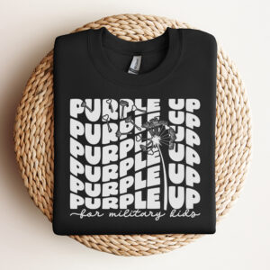 Purple Up SVG Military Kids Month T shirt color design SVG PNG Cut Files 3