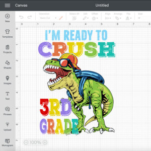 Ready To Crush 3rd Grade SVG Dinosaur Back to School SVG 2