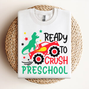 Ready To Crush Preschool SVG Dinosaur T Rex on a Monster Truck 3