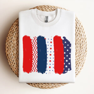 Red White Blue Brush Strokes Patriotic Pattern PNG instant download 3