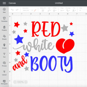 Red White and Booty SVG 4th of July funny T Shirt design SVG cut files 2