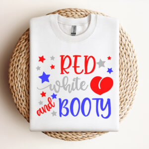 Red White and Booty SVG 4th of July funny T Shirt design SVG cut files 3