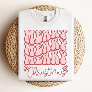 Retro Merry Christmas SVG for Shirts Trendy Mom Christmas Vibes SVG 3