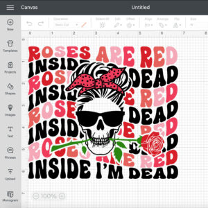 Roses are Red Inside Im Dead SVG Valentines Day T shirt Retro Design SVG PNG 2