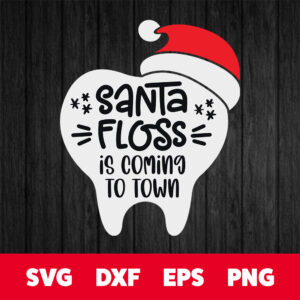 Santa Floss Is Coming To Town SVG 1