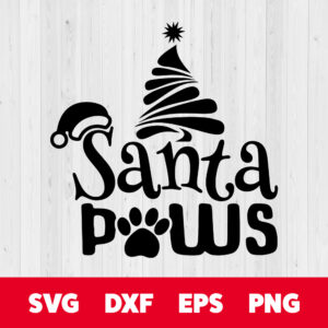 Santa Paws SVG Merry Christmas SVG 1