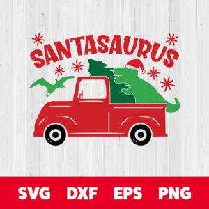 Santa Saurus Truck SVG 1