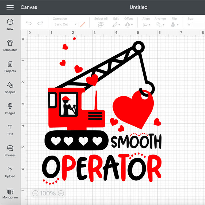 Smooth Operator SVG Valentines Day Love Bulldozer T shirt Design SVG 2