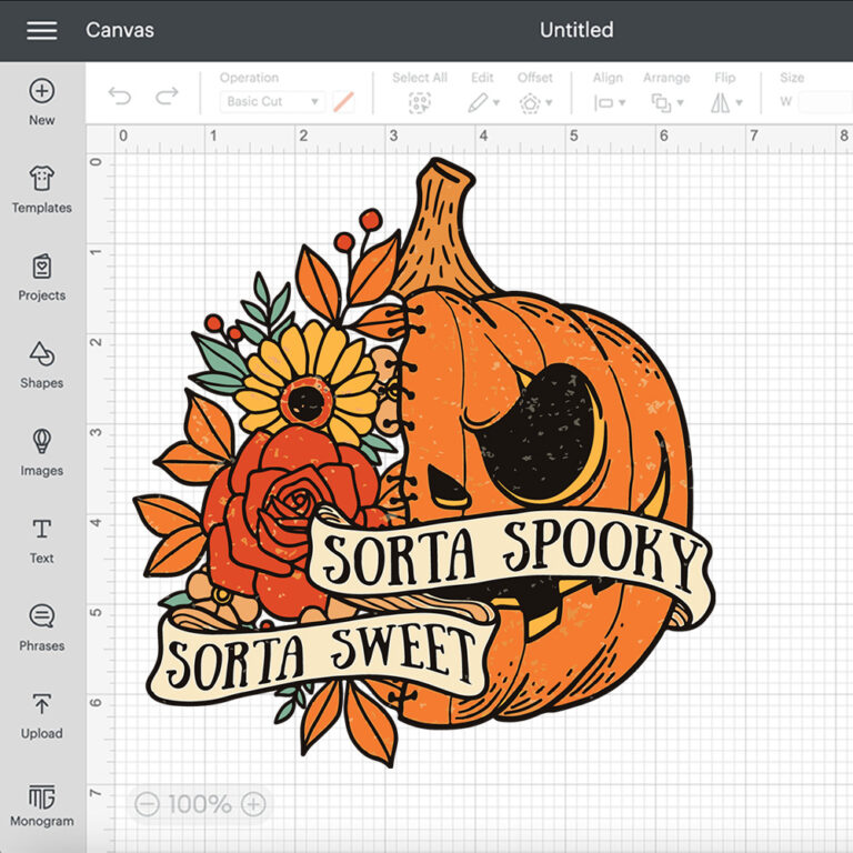 Sorta Sweet Sorta Spooky Flower Pumpkin Halloween SVG 2