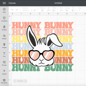 Stacked groovy Hunny bunny SVG Easter bunny SVG 2