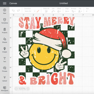 Stay Merry and Bright SVG Happy Santa Claus Smiley Face T shirt Design SVG 2