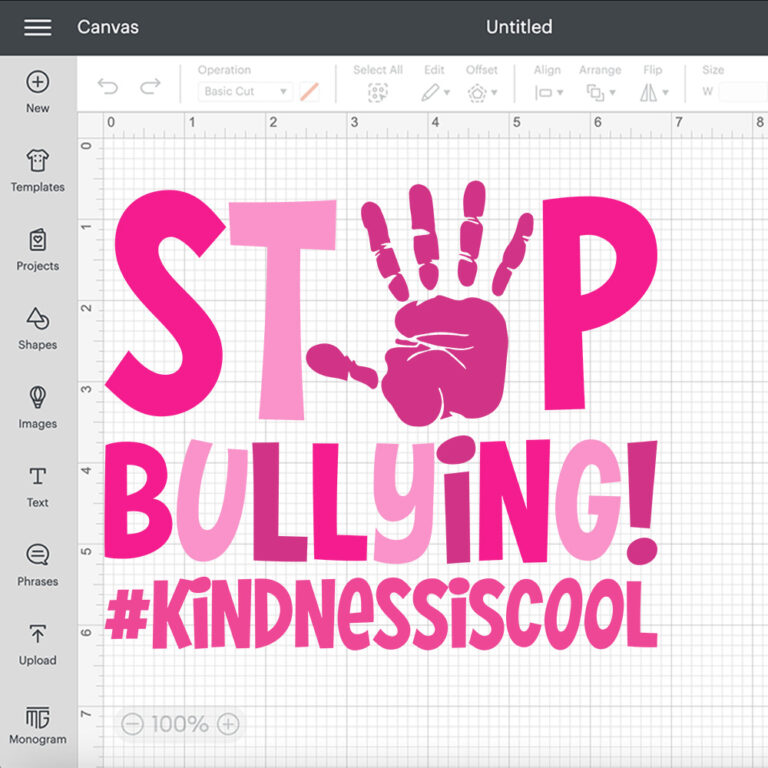 Stop Bullying SVG Pink Shirt Day T shirt Design SVG Cut Files Cricut Sublimation 2