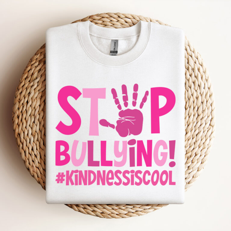 Stop Bullying SVG Pink Shirt Day T shirt Design SVG Cut Files Cricut Sublimation 3