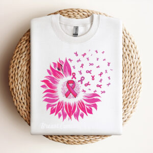 Sunflower Wear Pink Breast Cancer Awareness Warrior SVG 3