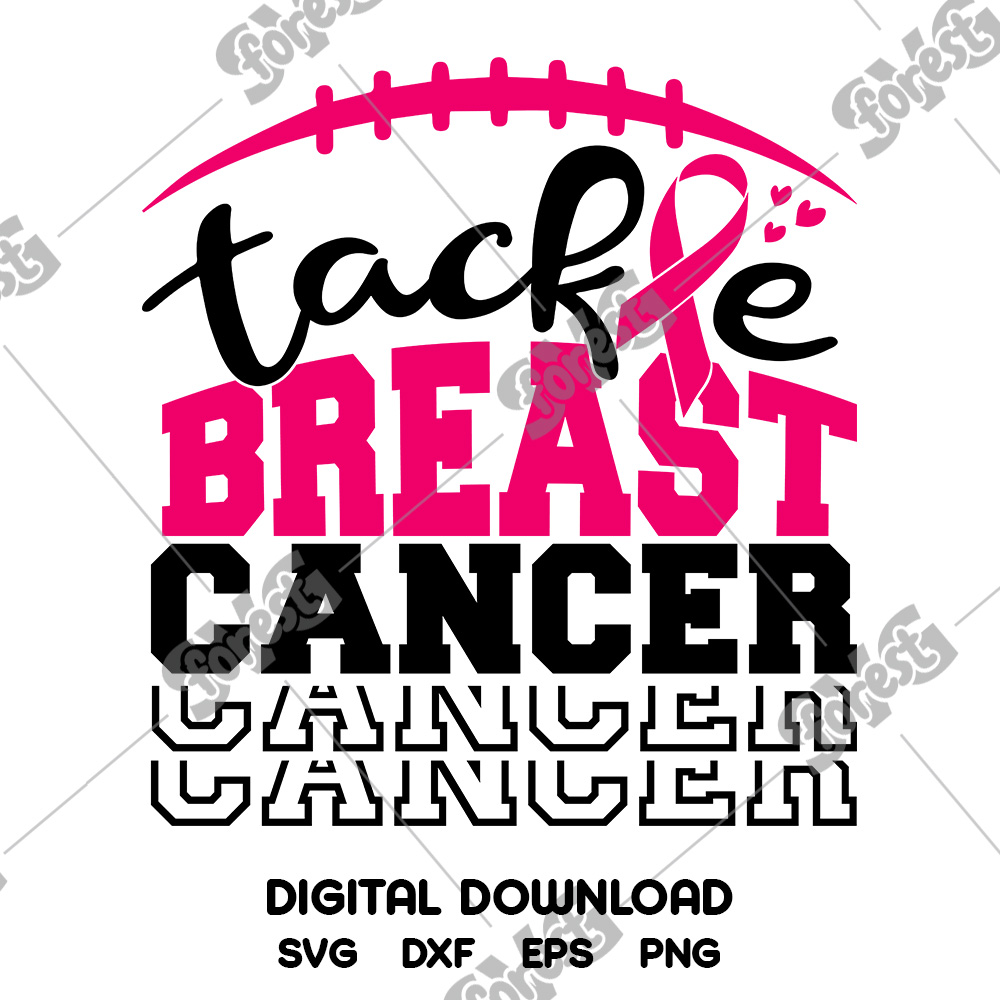 Tackle breast cancer SVG vector for print-ready t-shirts design - Buy t- shirt designs