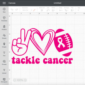 Tackle Cancer Football SVG Breast Cancer Awareness Pink Ribbon SVG 2