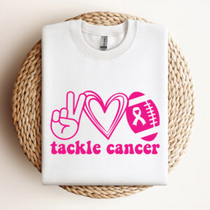 Tackle Cancer Football SVG Breast Cancer Awareness Pink Ribbon SVG 3