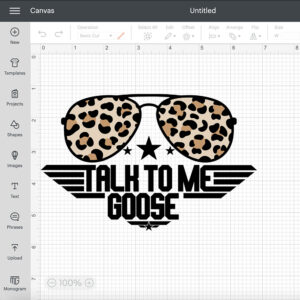 Talk To Me Goose SVG Leopard Aviator Sunglasses T shirt Design SVG Cut Files 2