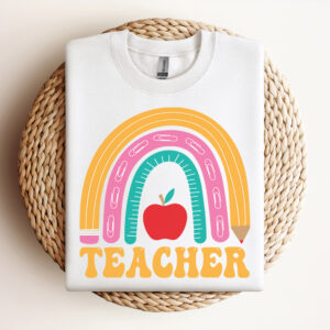 Teacher Rainbow Pencil Back To School Appreciation SVG 3