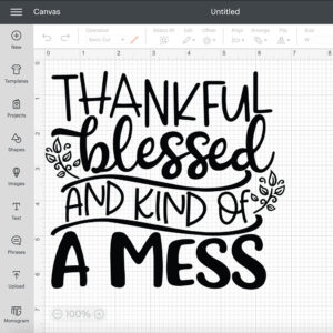 Thankful Blessed And Kind Of A Mess SVG 2