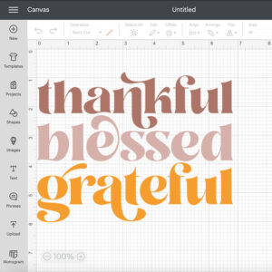 Thankful Blessed Grateful SVG Thanksgiving T shirt Design SVG Cut Files 2