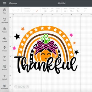 Thankful Rainbow SVG Thanksgiving Pumpkin Face T shirt Design SVG Cut Files 2