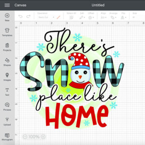 There Is Snow Place Like Home Snowman Christmas PNG 2