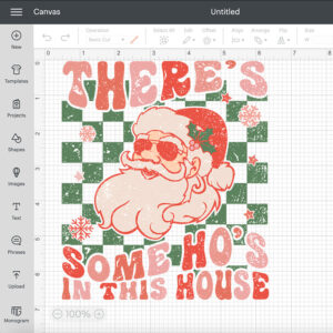 Theres Some Hos in This House SVG Santa Claus T shirt Color Retro Design SVG 2
