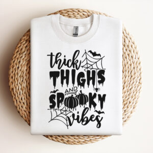 Thick Thighs And Spooky Vibes SVG Halloween SVG Halloween shirt SVG Spooky Shirt SVG 3